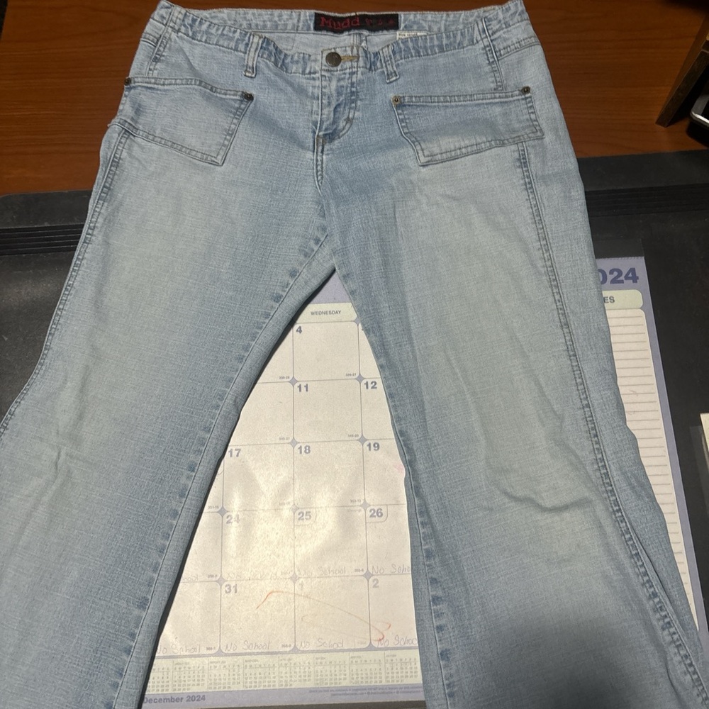 Light Blue Flare Wide Leg Jeans with Classic Five Pocket Design